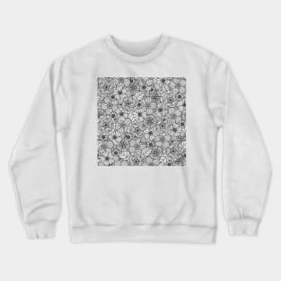 Flower pattern (black lines) Crewneck Sweatshirt